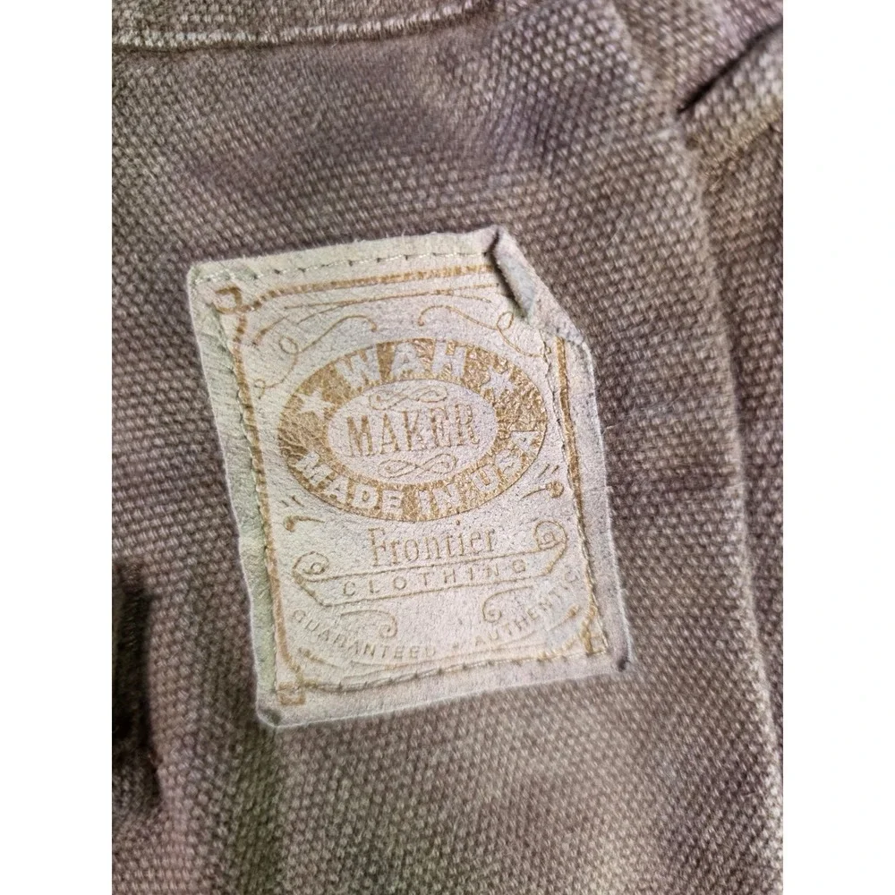 Wah Maker Frontier Canvas Pants Mens 32 Buckle Back Suspenders Old West USA